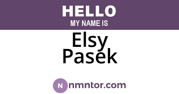 Elsy Pasek