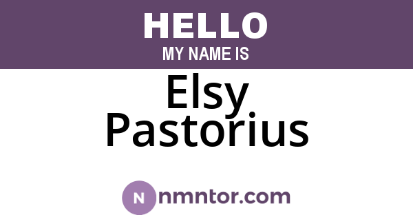 Elsy Pastorius