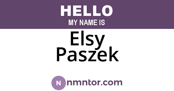 Elsy Paszek