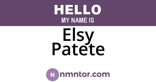 Elsy Patete
