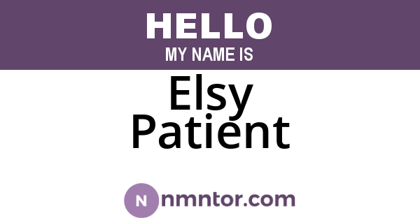 Elsy Patient