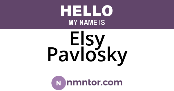 Elsy Pavlosky