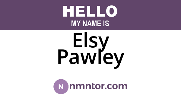 Elsy Pawley