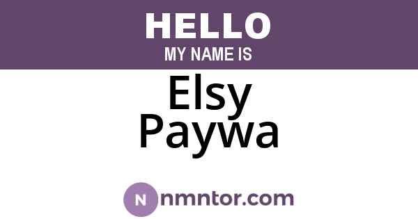 Elsy Paywa