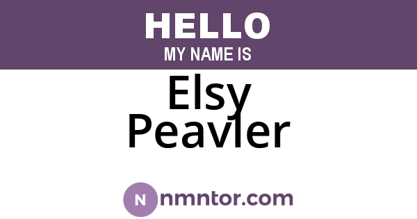 Elsy Peavler