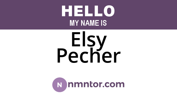 Elsy Pecher