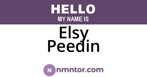 Elsy Peedin