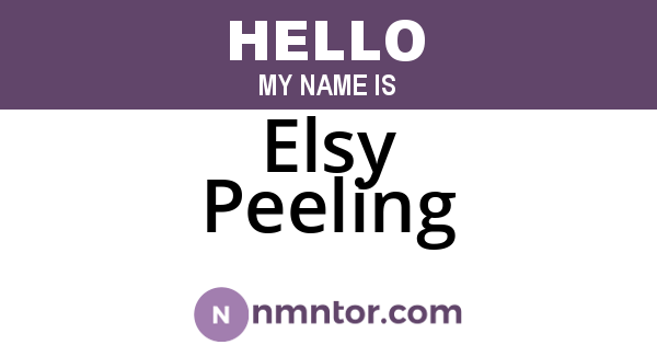 Elsy Peeling