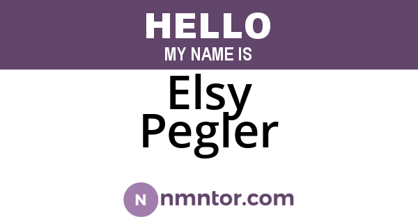 Elsy Pegler