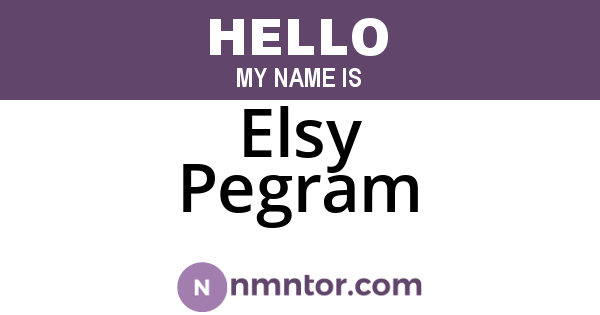 Elsy Pegram