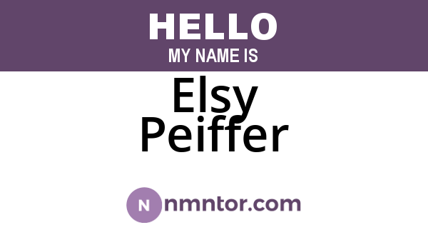 Elsy Peiffer