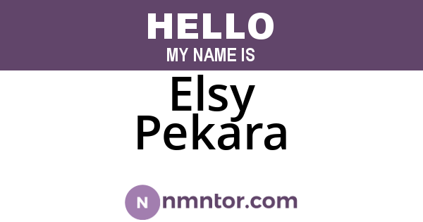 Elsy Pekara