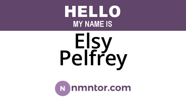 Elsy Pelfrey