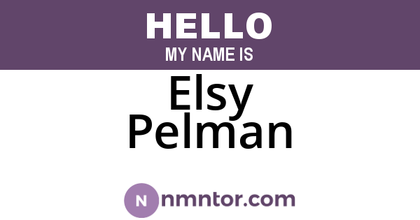 Elsy Pelman
