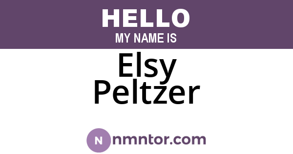 Elsy Peltzer