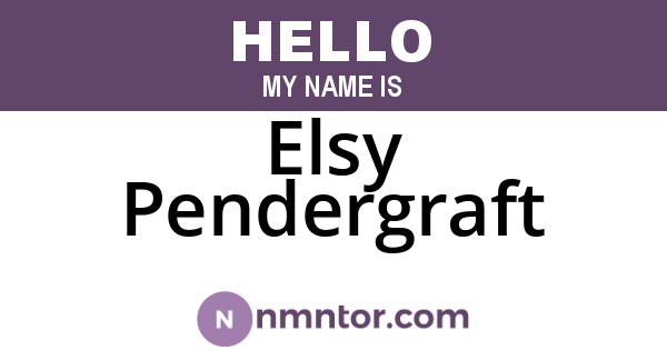 Elsy Pendergraft