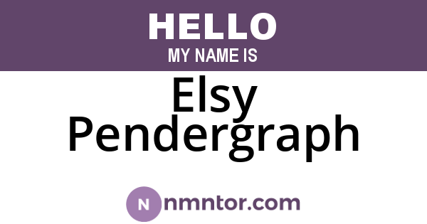 Elsy Pendergraph