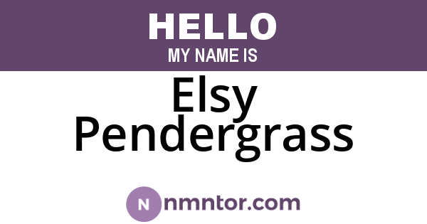 Elsy Pendergrass