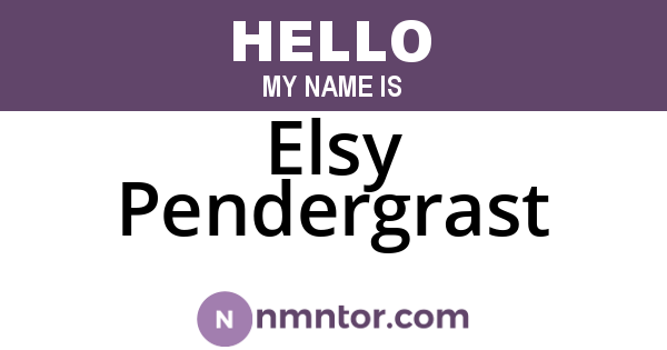 Elsy Pendergrast