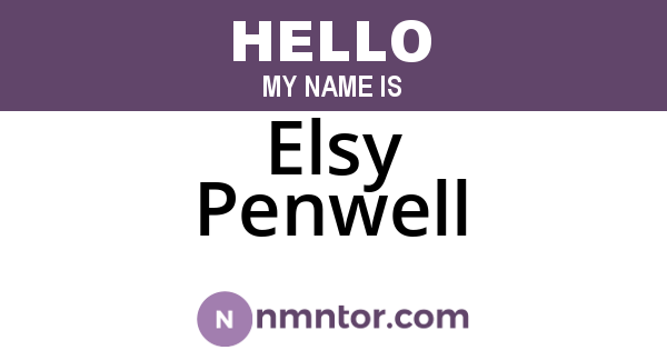 Elsy Penwell