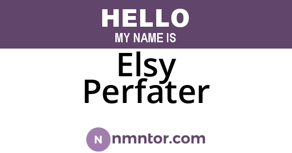Elsy Perfater