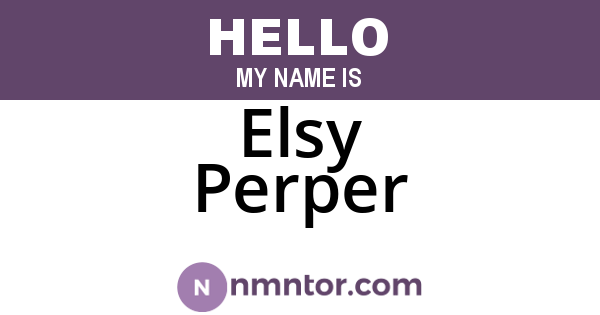 Elsy Perper