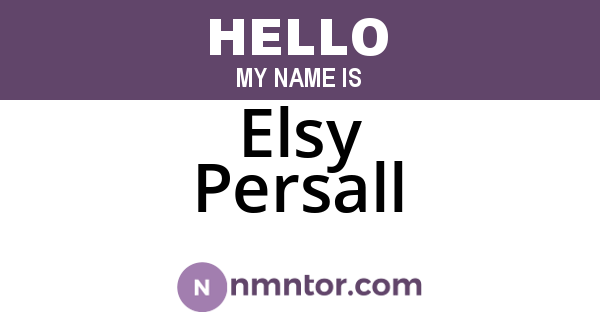 Elsy Persall