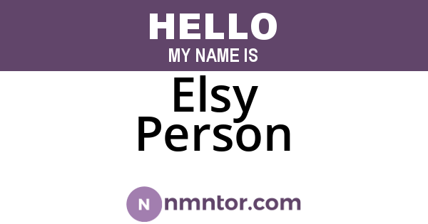 Elsy Person