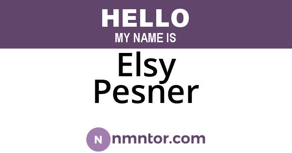 Elsy Pesner