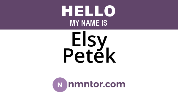 Elsy Petek