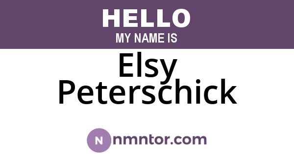 Elsy Peterschick