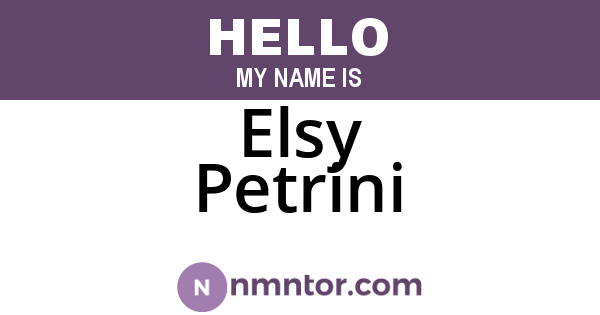 Elsy Petrini