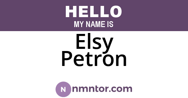 Elsy Petron