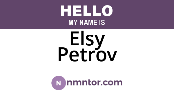 Elsy Petrov