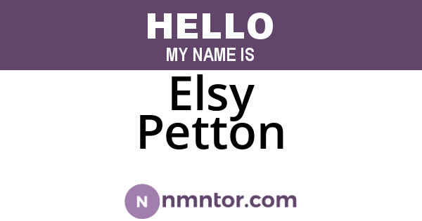 Elsy Petton