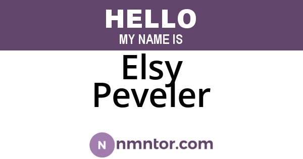 Elsy Peveler