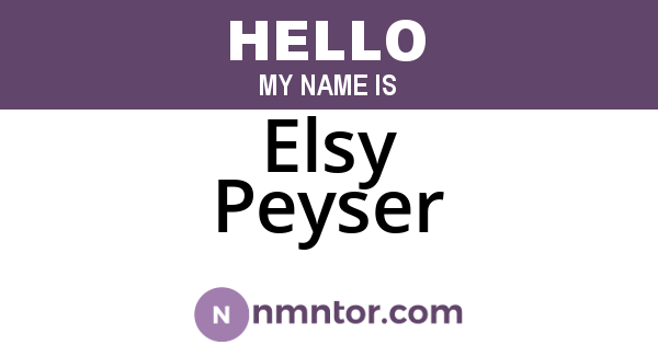 Elsy Peyser