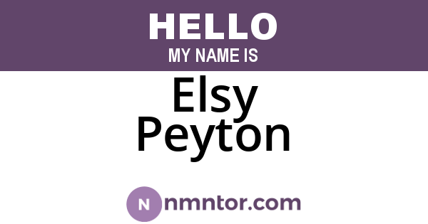 Elsy Peyton