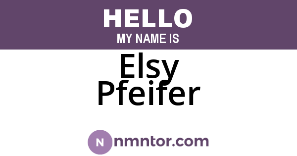 Elsy Pfeifer