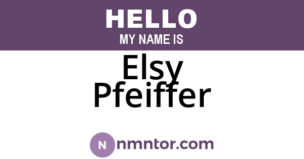 Elsy Pfeiffer