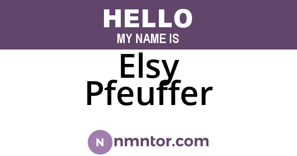 Elsy Pfeuffer