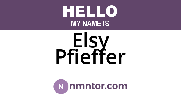 Elsy Pfieffer