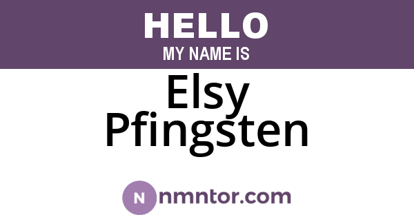 Elsy Pfingsten