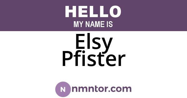 Elsy Pfister