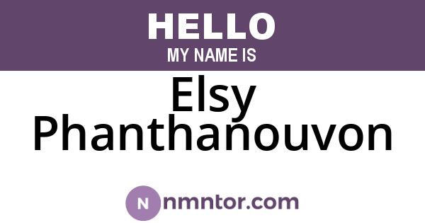 Elsy Phanthanouvon