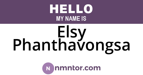 Elsy Phanthavongsa