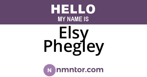 Elsy Phegley