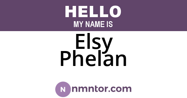 Elsy Phelan