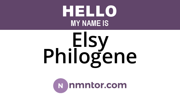 Elsy Philogene