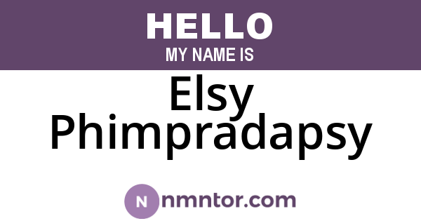 Elsy Phimpradapsy